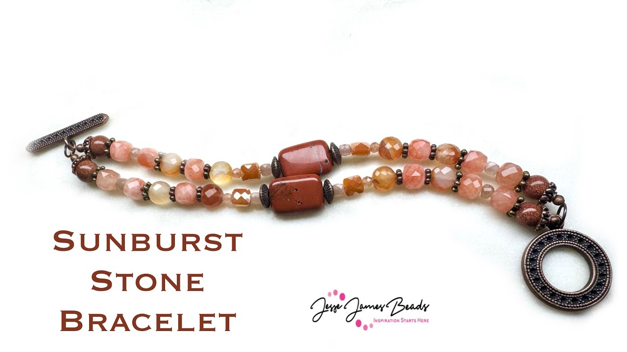 🌞 Sunburst Stone Bracelet DIY Tutorial 🌞