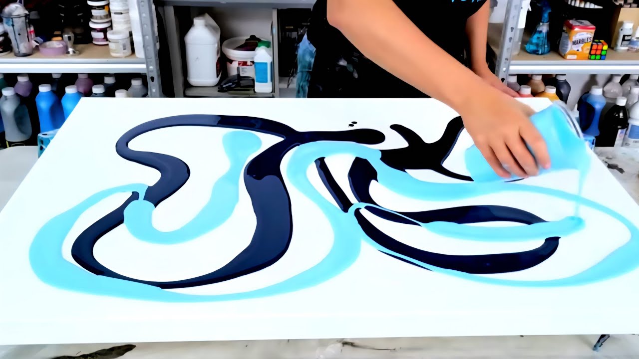 4 простых цвета с потрясающим результатом! &mdash; Зима на солнце &mdash; Fluid Art