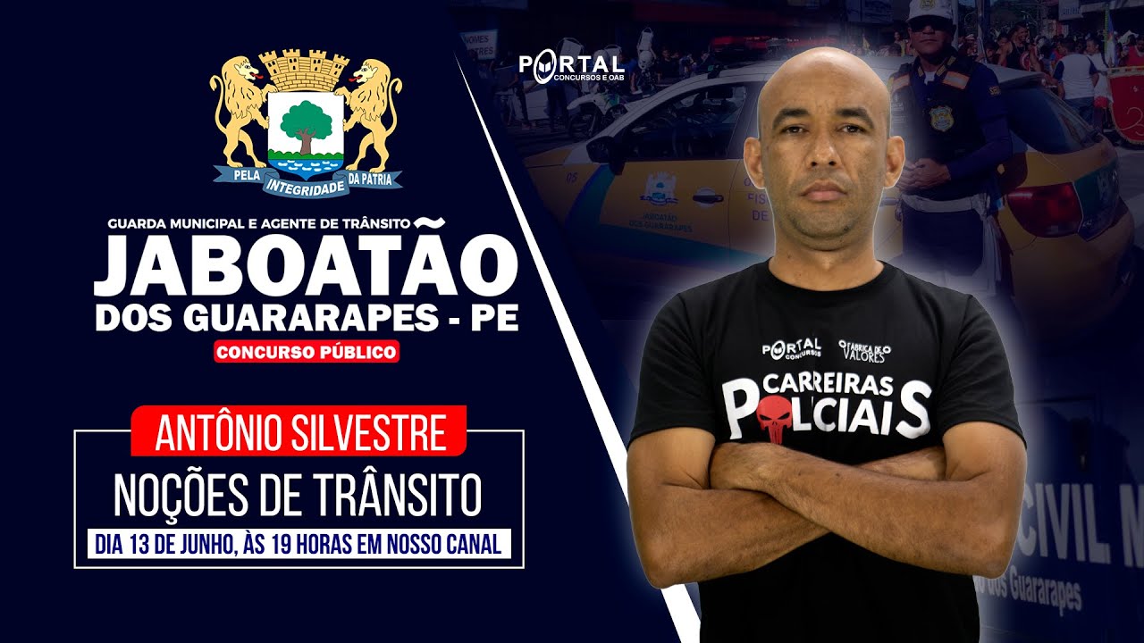 Concurso Pref. Jaboatão dos Guararapes/PE | GCM e Agente de Trânsito | Noções de Trânsito