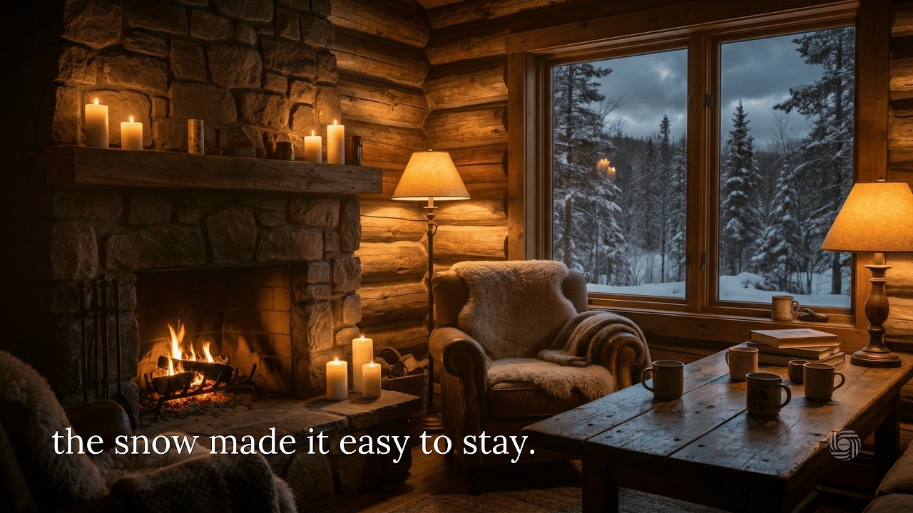 Quiet Winter Evening | Cozy Cabin Fireplace Ambience for Reading, Focus & Relaxation | 3 Hours