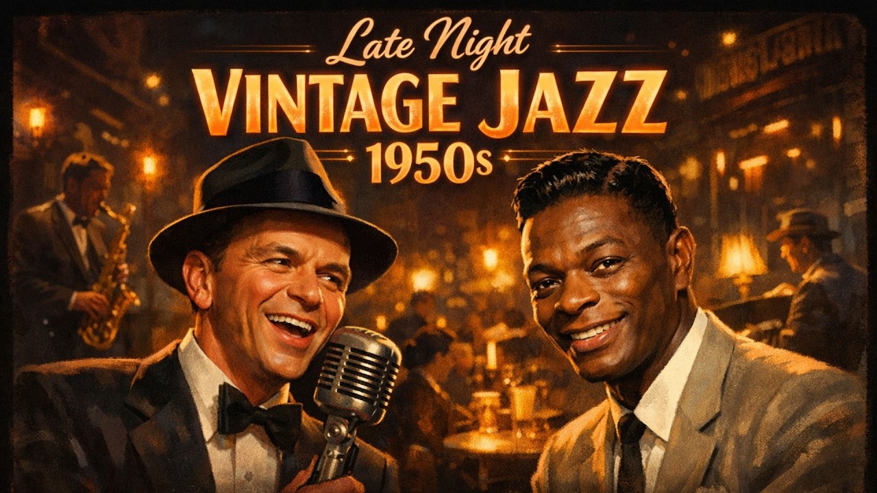 Late Night Vintage Jazz 1950s – Frank Sinatra & Nat King Cole | Timeless Golden Era Classics