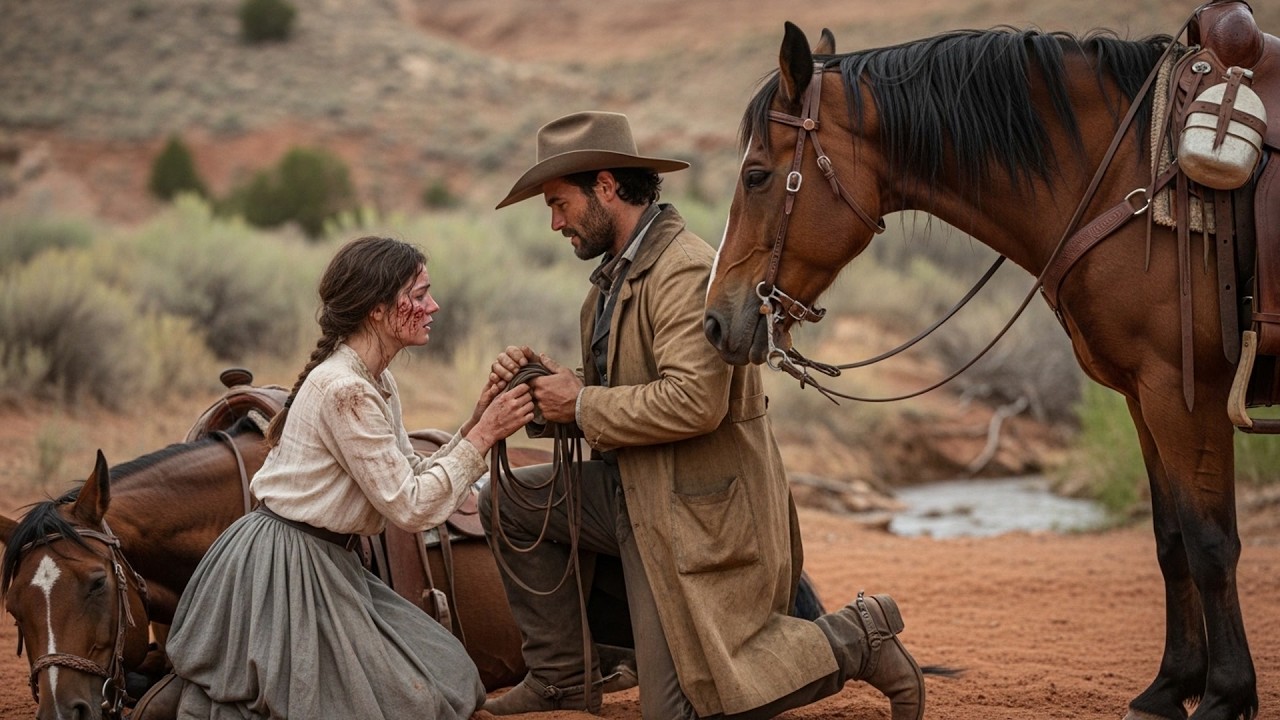 The Cowboy Found Her Crying Over Her Dead Horse, He Gave Her His Spare And Said 