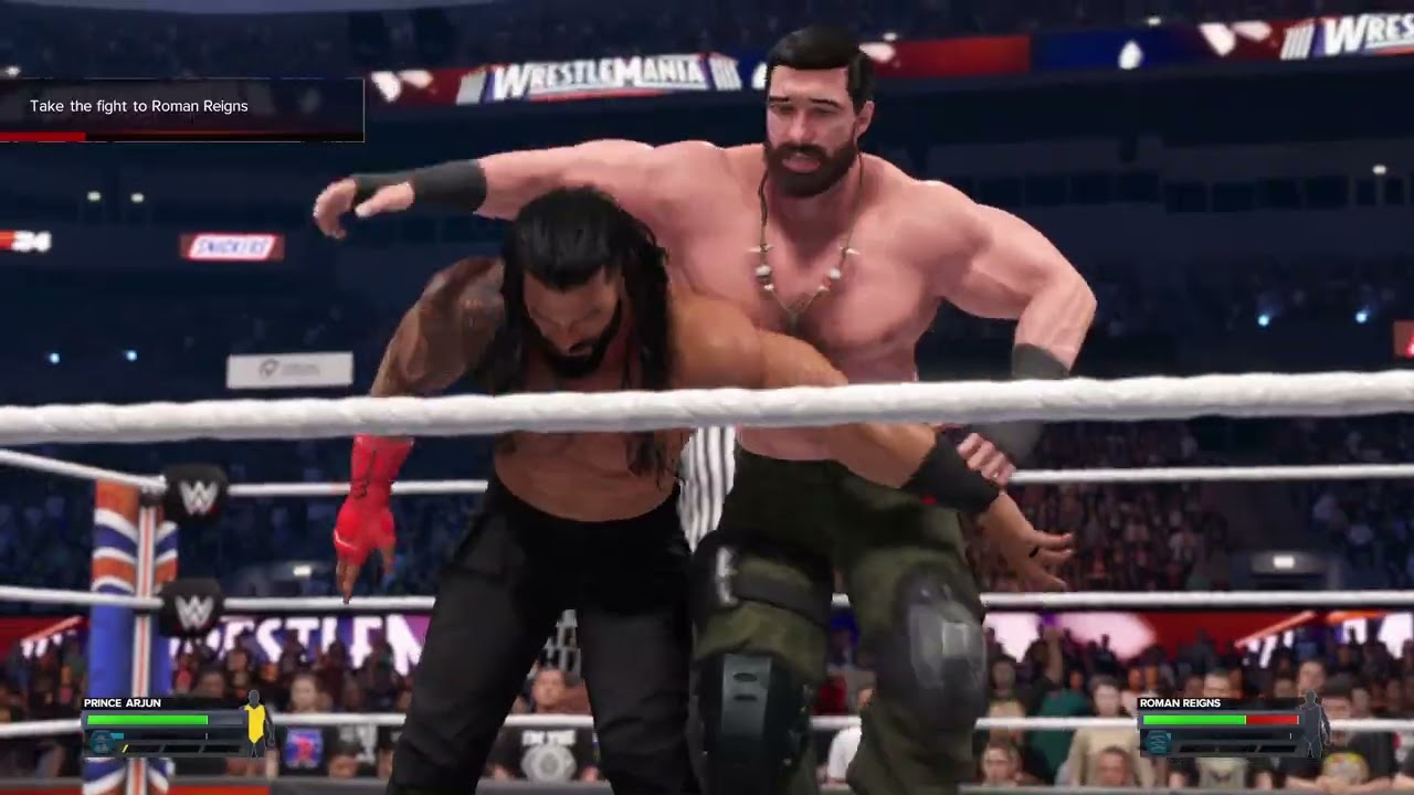 The Final Battle for Championship record | Prince Arjun Vs Roman Reigns | WrestleMania | WWE2K24
