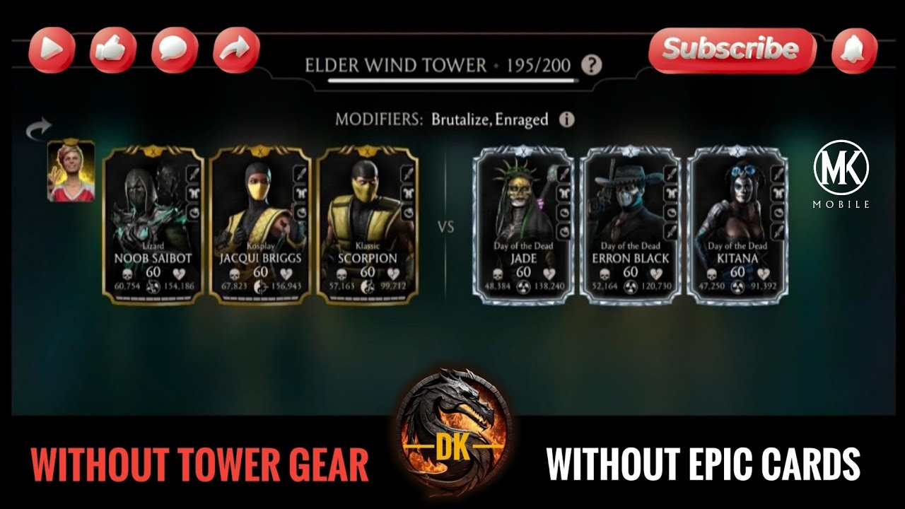 Fatal Elder Wind Tower 195 & Reward 🎮 Mortal Kombat Mobile▫️MK Mobile #mortalkombatmobile #mkmobile