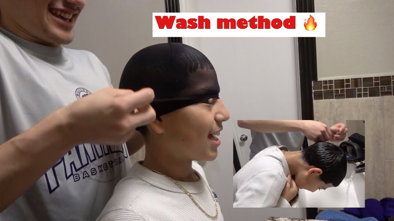 Little brothers wash method for 360 straight hair waves (beginner)