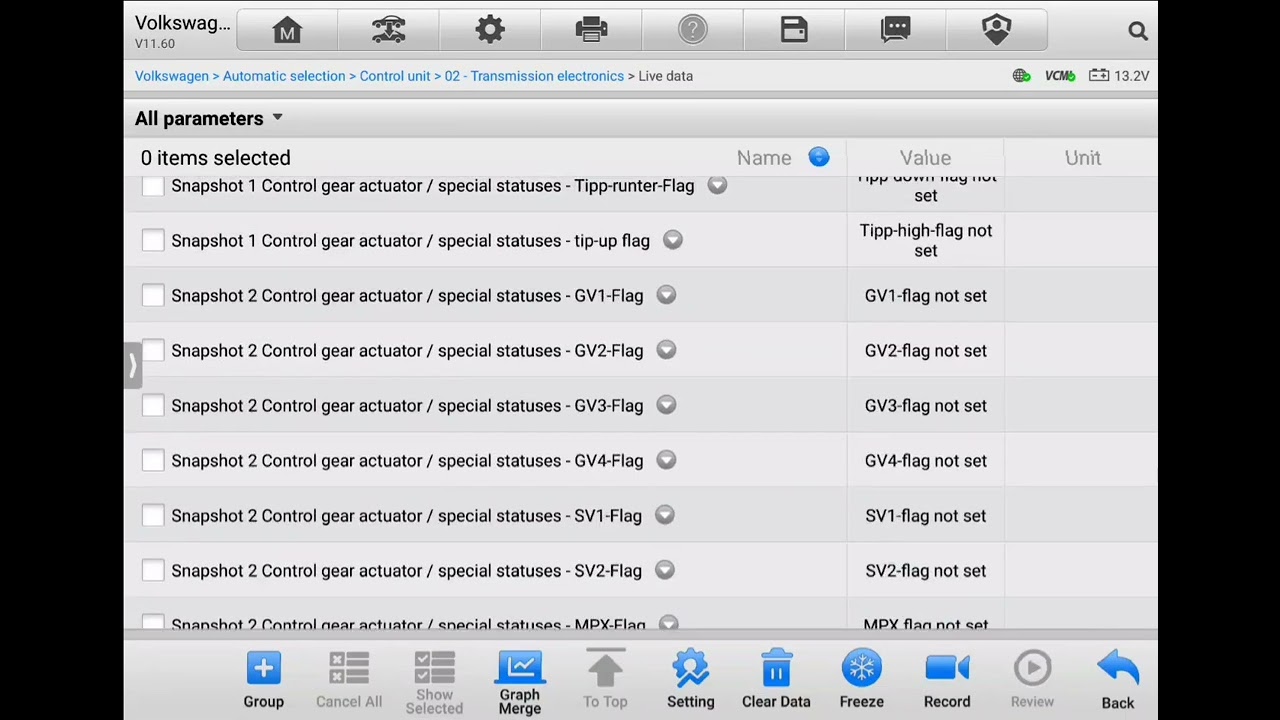 Pre purchase inspection VW diagnostic scan