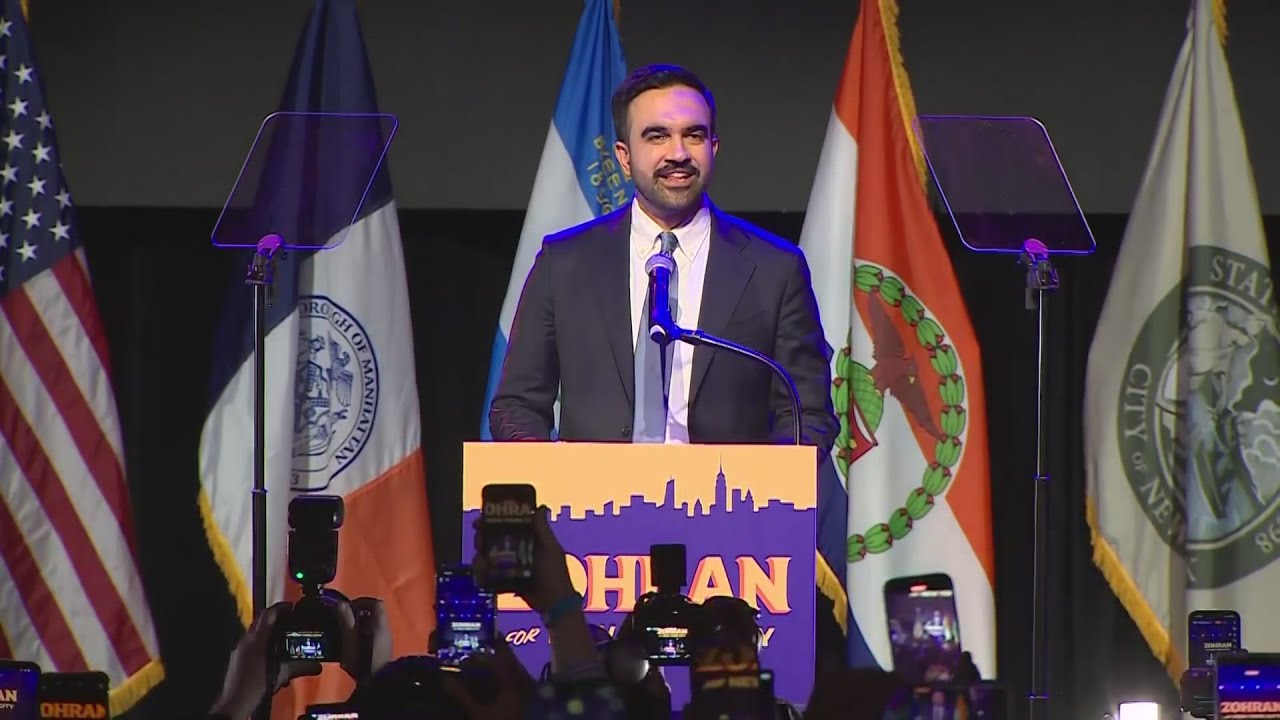 Zohran Mamdani gives victory speech after projected NYC mayoral win