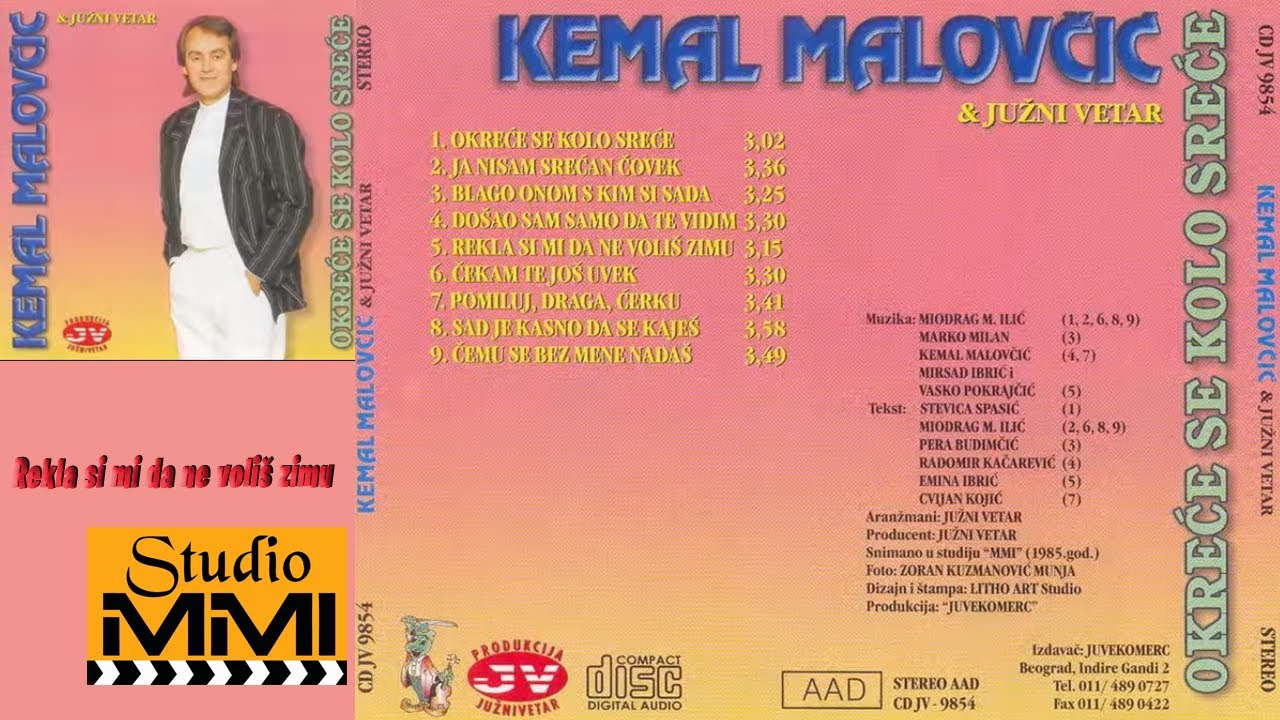 Kemal Malovcic i Juzni Vetar -  Rekla si mi da ne volis zimu (Audio 1985)