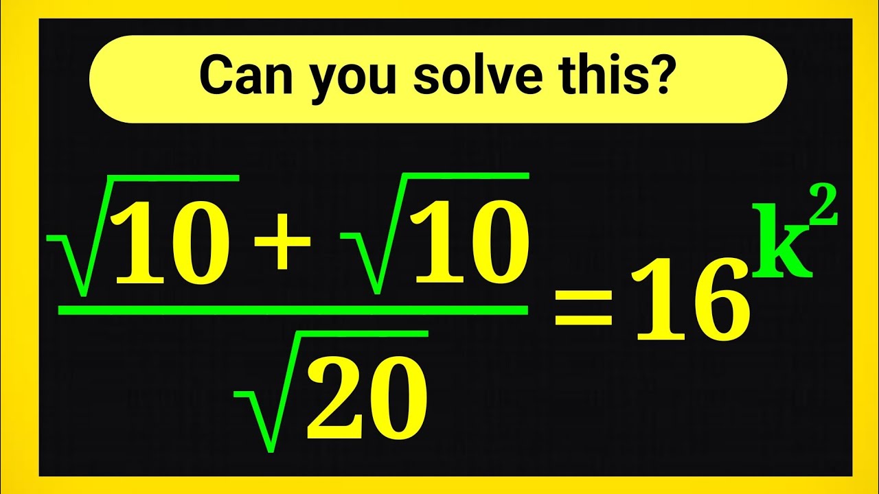 Germany | Nice Square Root Math Simplification | Math Olympiad algebra 