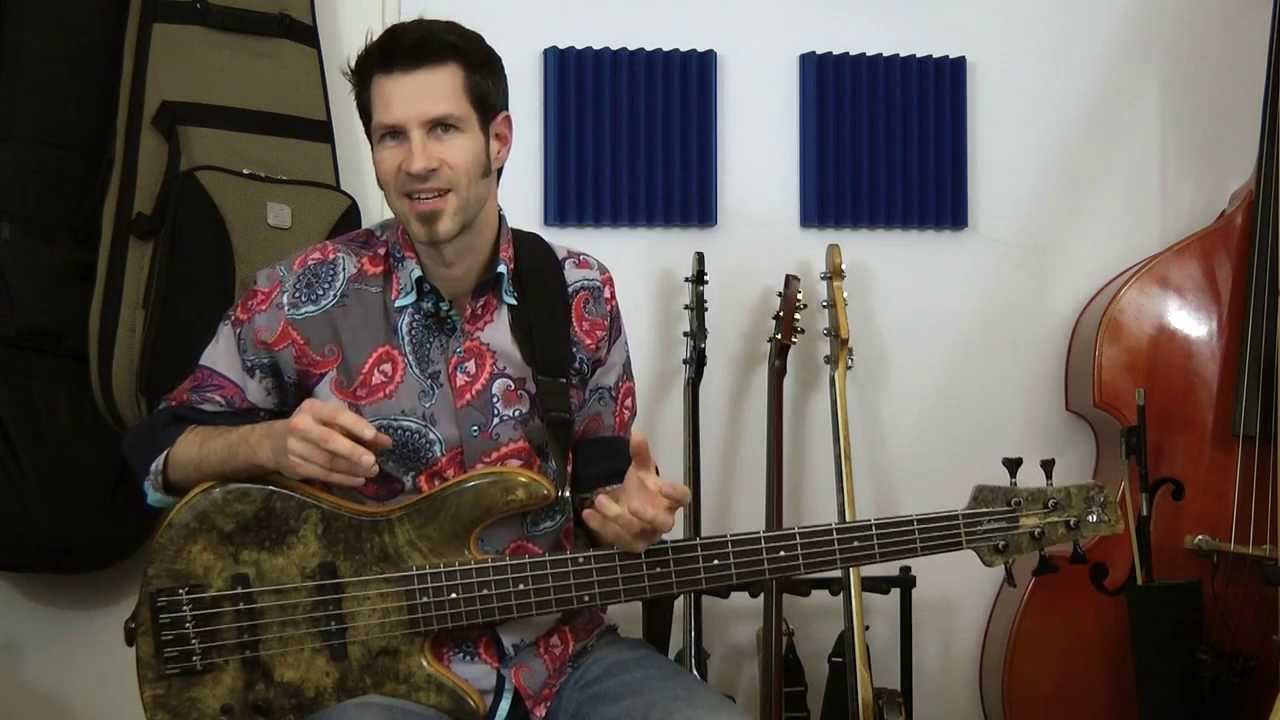 VLOG #11 - Wie spiele ich ein Bass Solo? - German lesson tutorial (learn how to play Jazz Funk Rock)