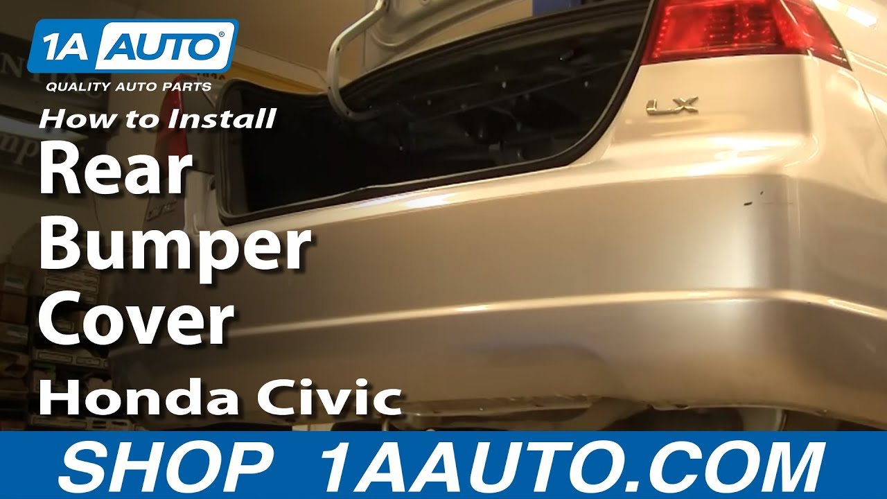 Как снять накладку заднего бампера Honda Civic 01-05