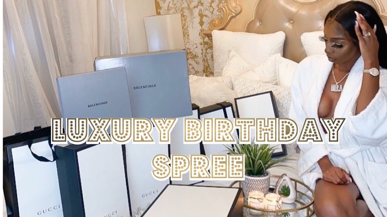 I spent $7,000 on designer for my birthday! LUXURY HAUL UNBOXING! Gucci , Louis Vuitton , Balenciaga