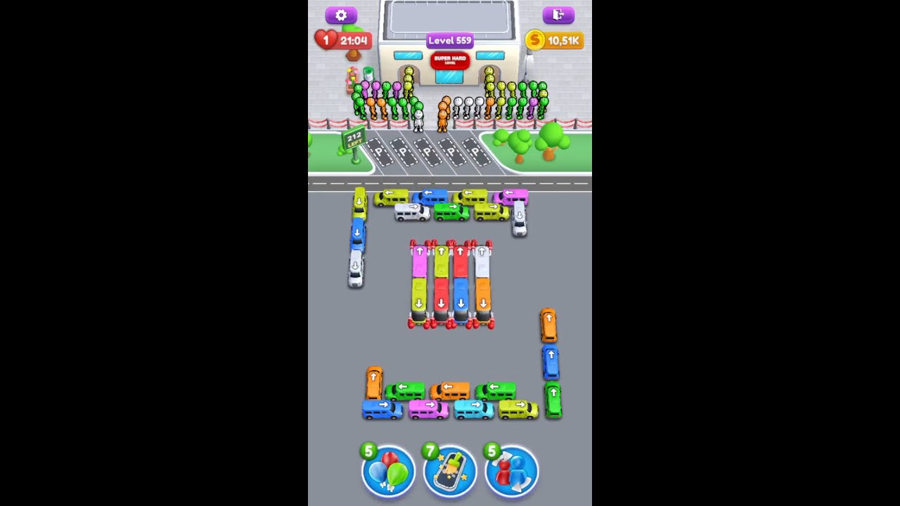 Crowd Express Boarding Puzzle Level 559 - Super Hard