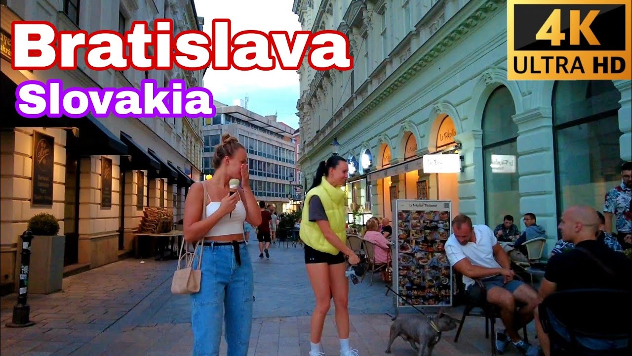 Bratislava, Slovakia Evening Walk 4K / Is It Worth Visiting? in August 2022