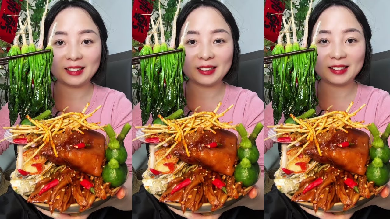 Satisfying Eating Braised Pig’s Trotter | Home Cooking Eating Show