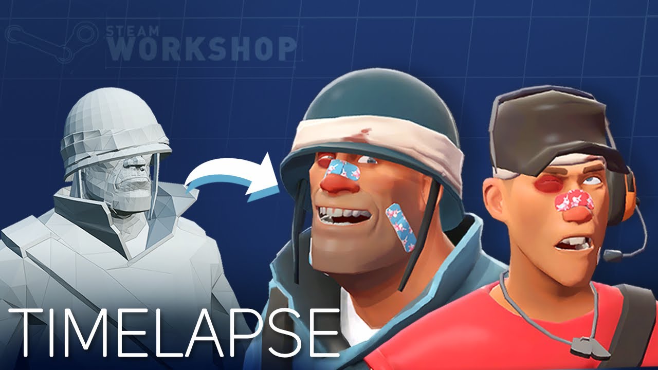 Making an Accepted TF2 Cosmetic | TIMELAPSE | Blender & Substance 3D Painter