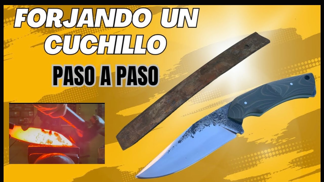 Fabricaci&oacute;n de  un cuchillo forjado a mano de una ballesta paso a paso,
