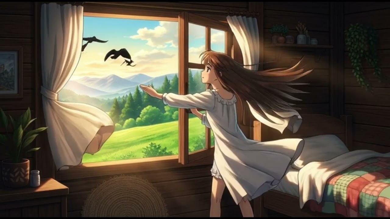 Finding Calm by the Riverbank | Relaxing Anime Scenery