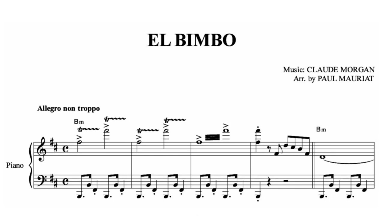#113 El Bimbo - Paul Mauriat Sheet Music