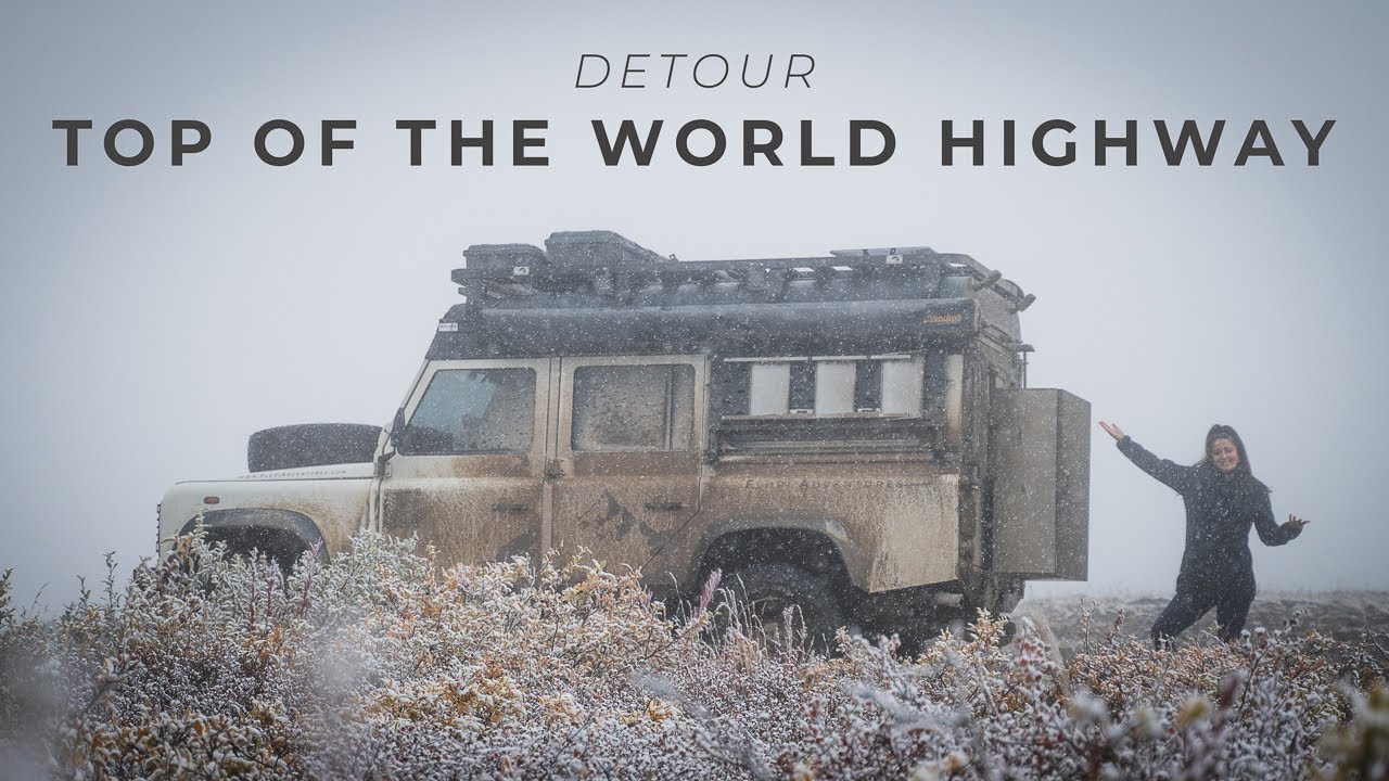 Chasing Fall with Our Defender on the Top of the World Highway
