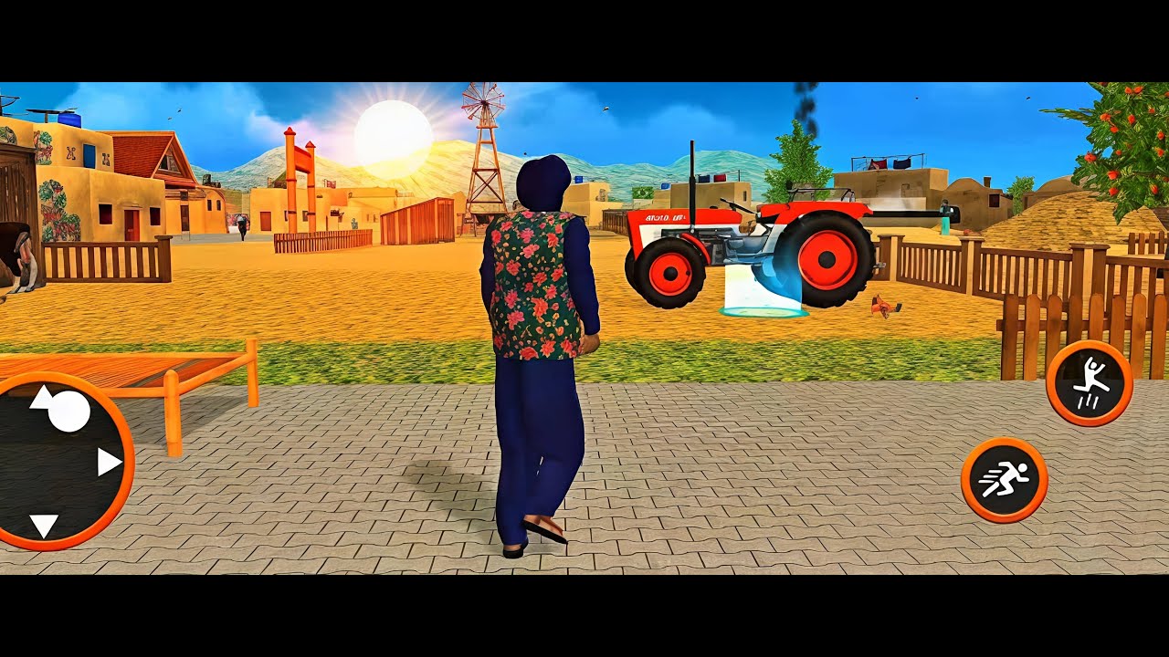 🌾 3D Cartoon Tractor Farming Game | Village Farm Story || #trector