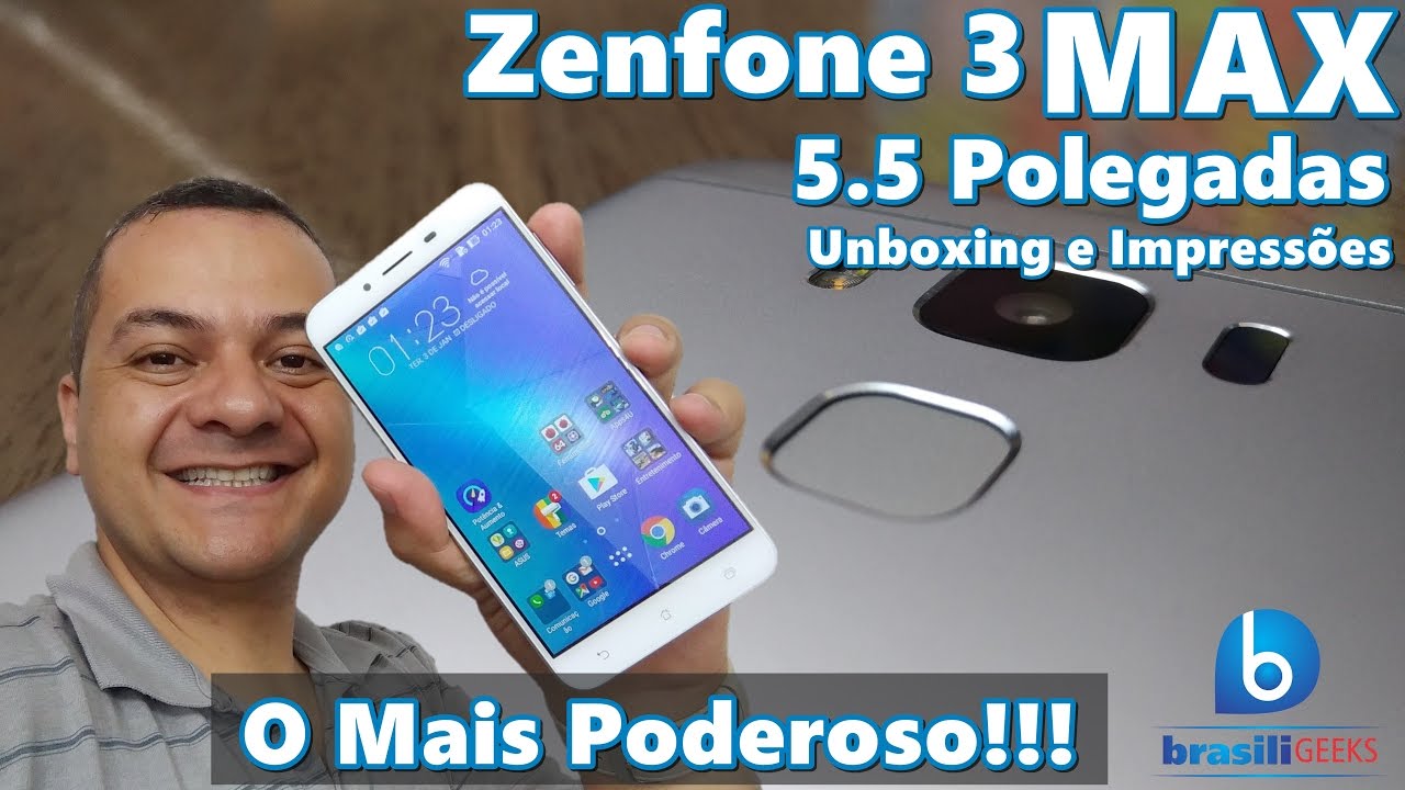Zenfone 3 MAX 5,5 Polegadas - A versão mais poderosa! Unboxing e Impressões