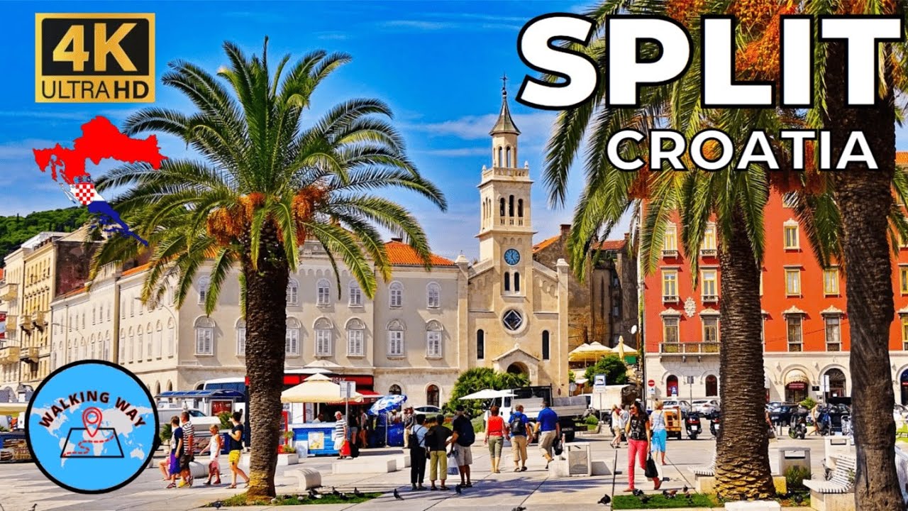 Split, Croatia Walking Tour - 4K 60fps with Immersive Sound & Captions