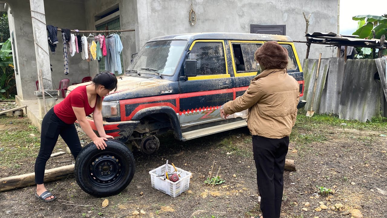 Restoring a heavily damaged Toyota, bought from a beautiful older sister.