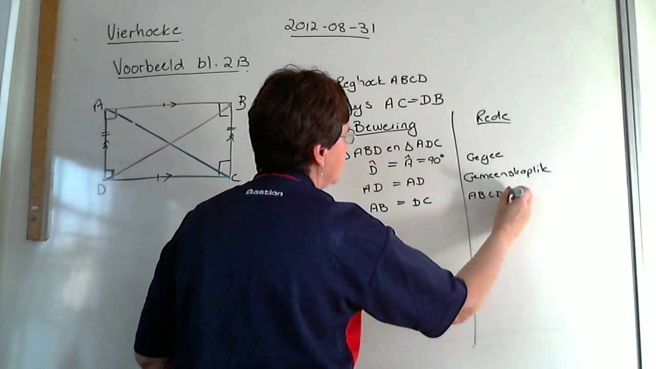 Euklidiese Meetkunde Video 7   Vierhoeke   oplos van probleme   Bewys eienskappe