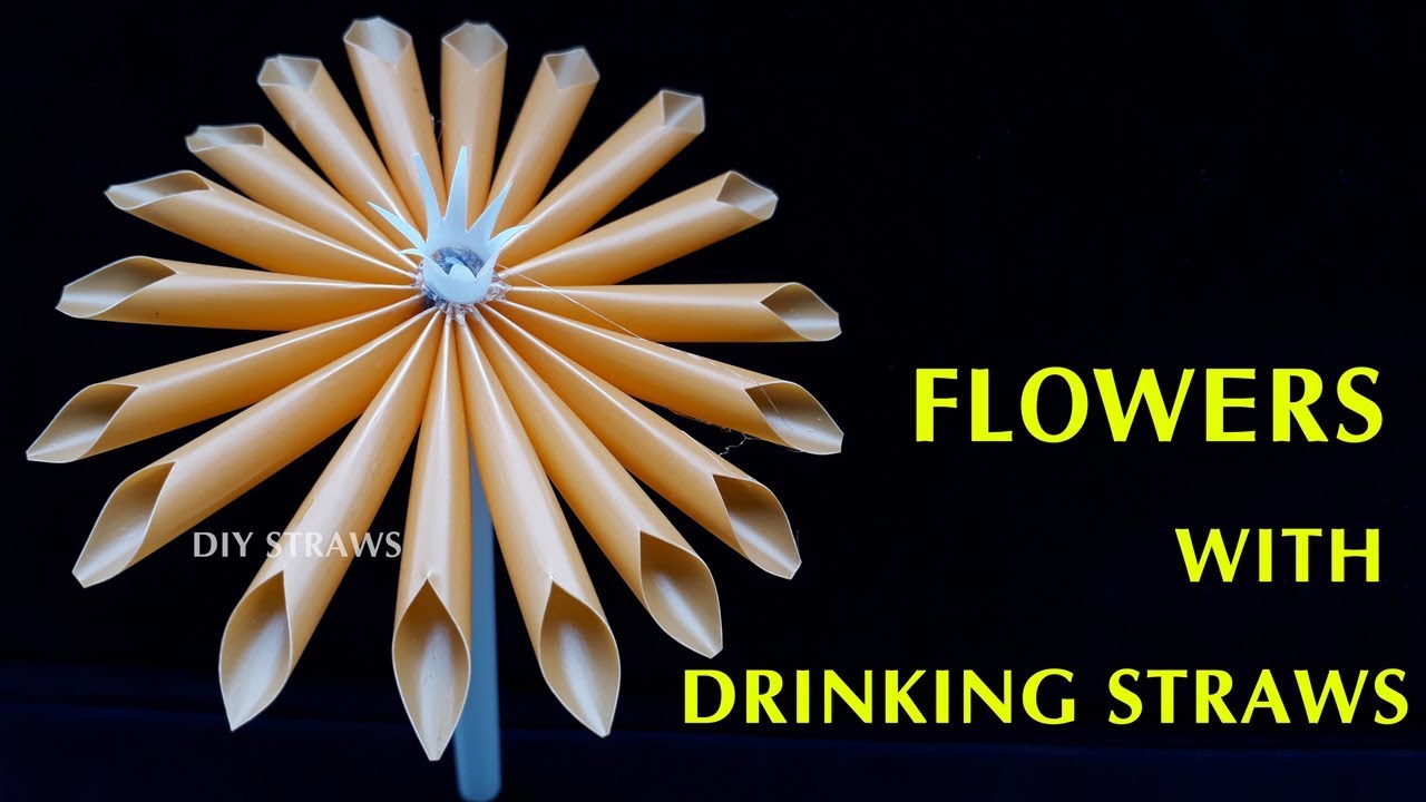 Creative Straws: How to make flowers with drinking straws step by step | DIY Art Straws