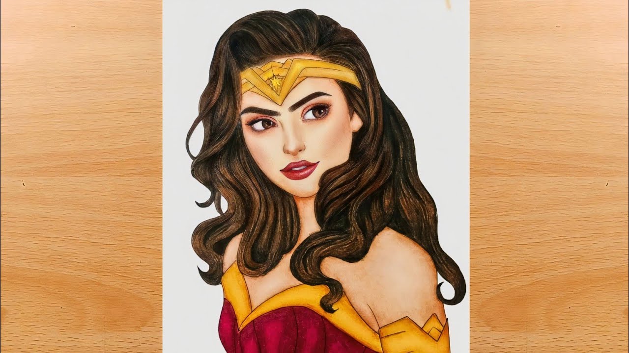 How to Draw WONDER WOMAN - Easy Step By Step | Wonder Woman Drawing | Drawing Tutorial