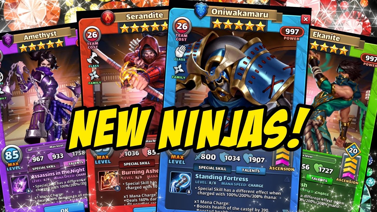 NEW NINJAS: Oniwakamaru, Ekanite, Serandite, & Amethyst Full Breakdown & GRADES
