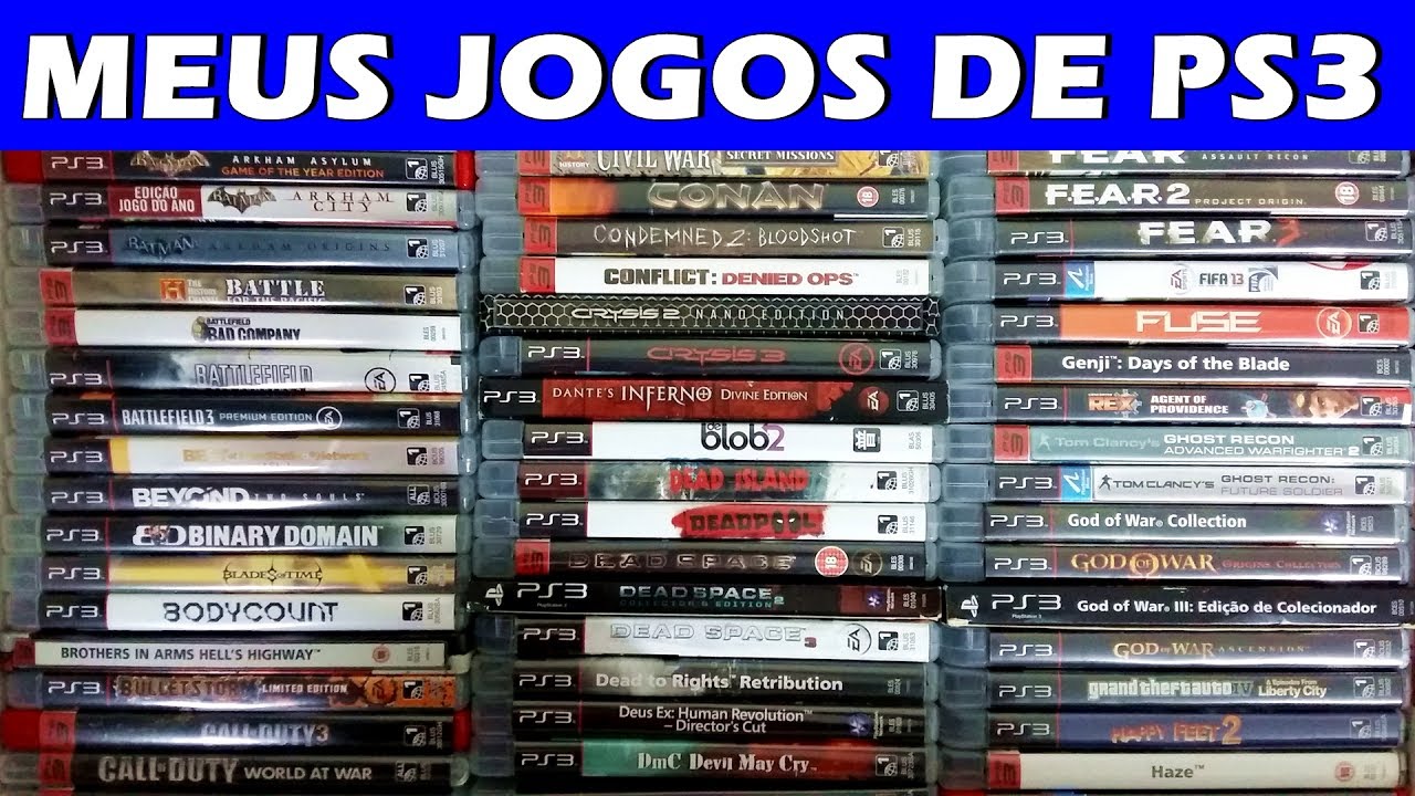 MEUS JOGOS DE PS3 EM MÍDIA FÍSICA