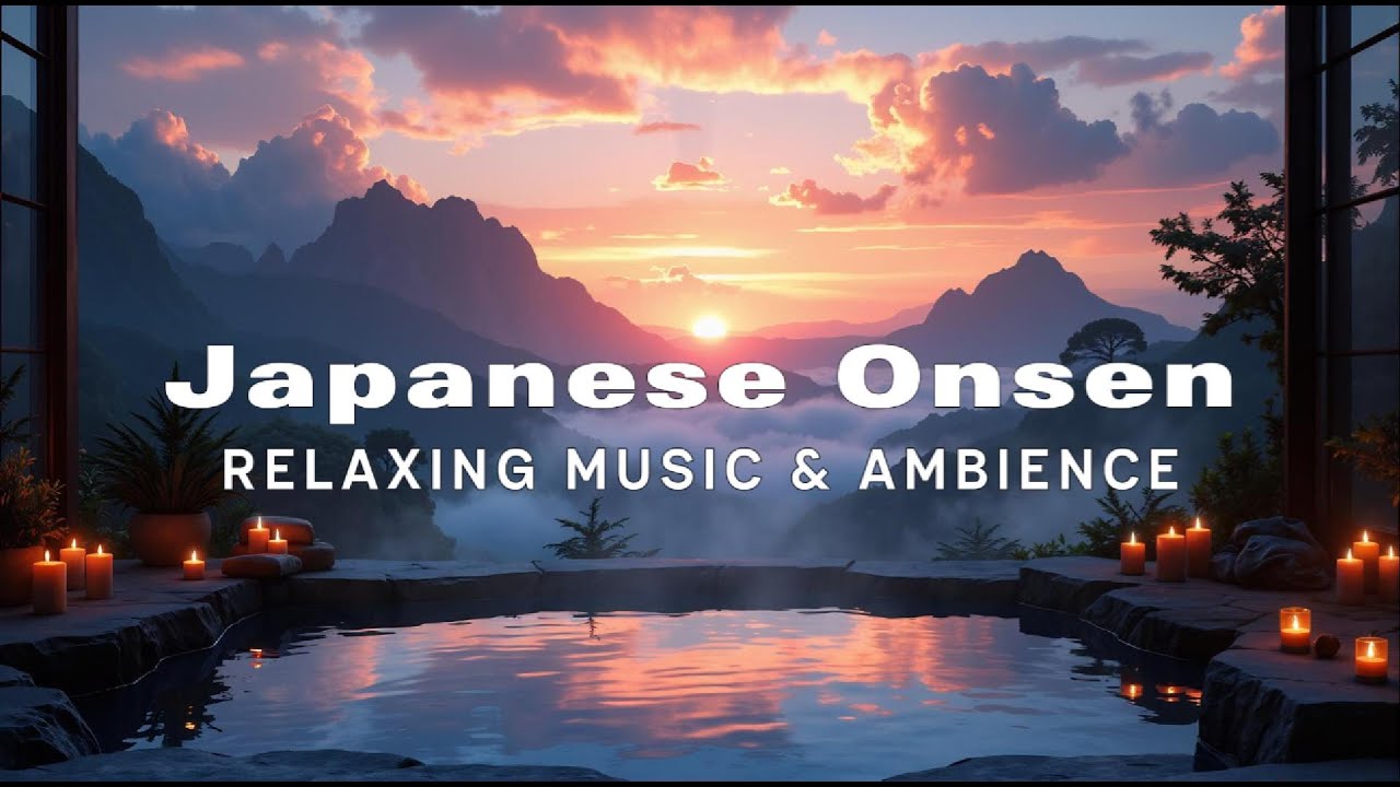 Japanese Onsen Music for Reading & Relaxation | Music & Water Ambience for Relaxation and Meditation