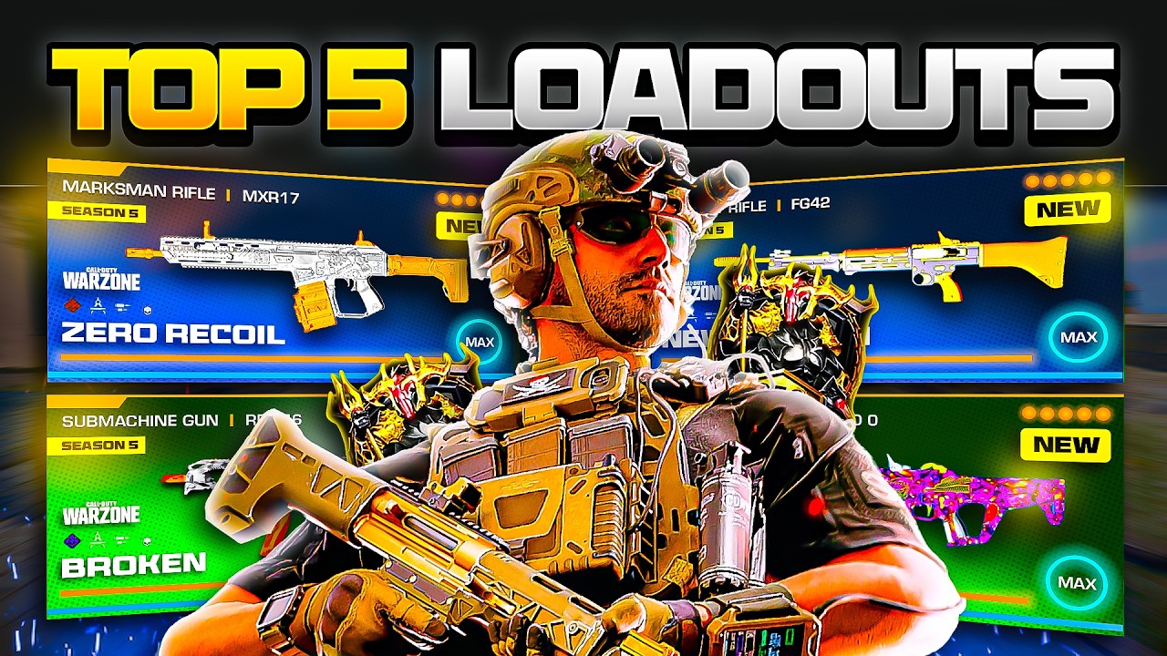 the TOP 5 *BROKEN* META Loadouts in Warzone After the NEW UPDATE! (Warzone BEST Builds)