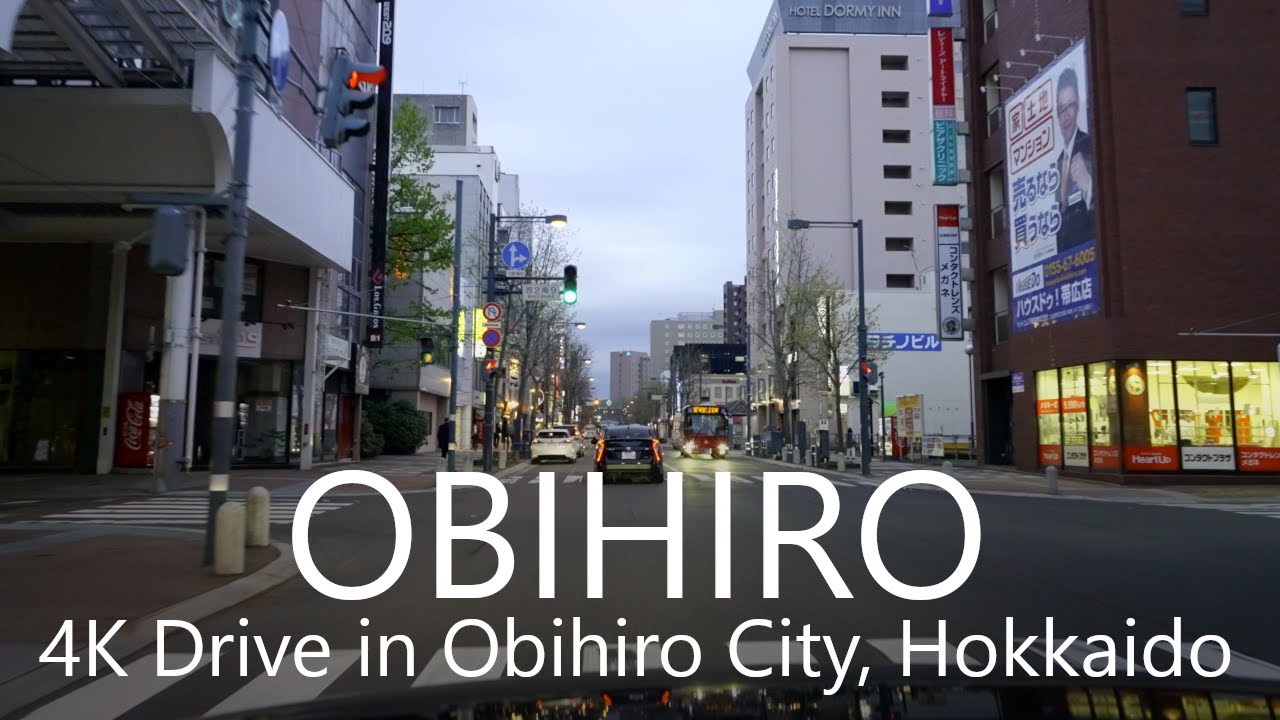 4K Obihiro City Night Drive | Otofuke Town to Central Obihiro City, Hokkaido 帯広市ドライブ