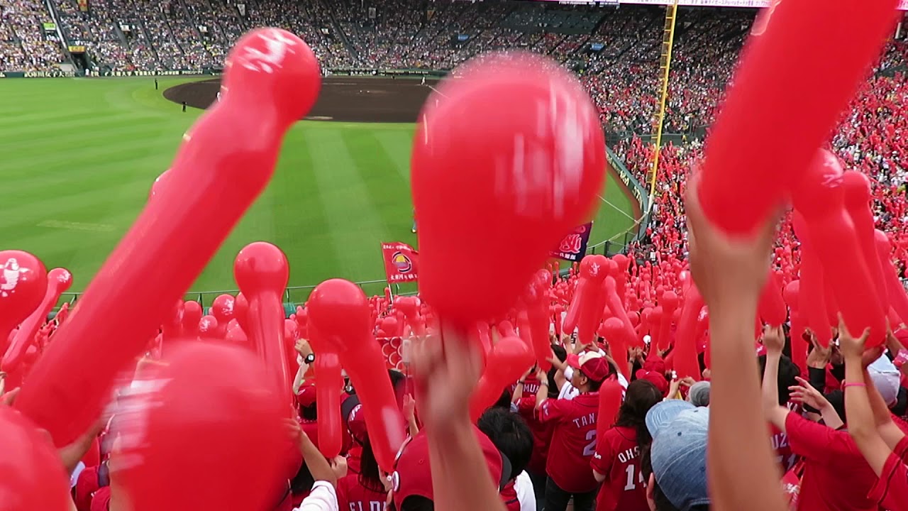 H30.06.23　7回表　ｶｰﾌﾟ　ジェット風船　広島×阪神　甲子園