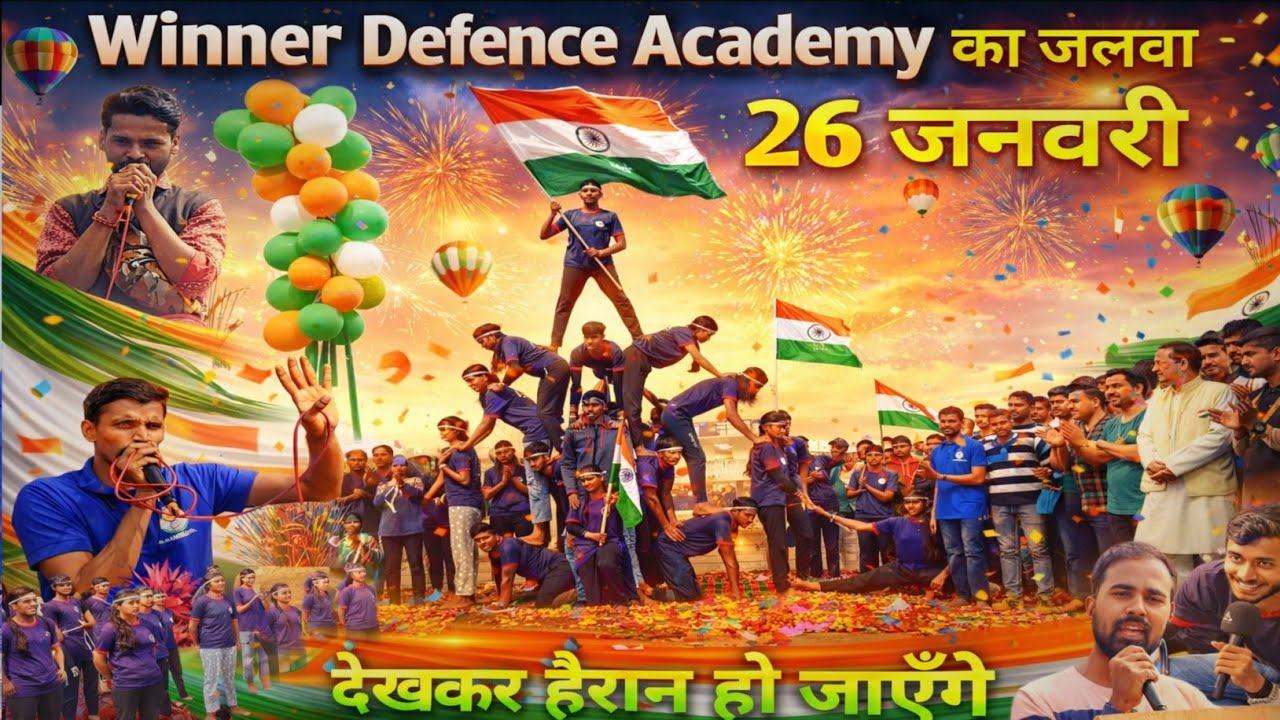 26 जनवरी ऐसा कभी नहीं देखा! 😱 Winner Defence Academy 📢 Republic Day Celebration धूमधाम से