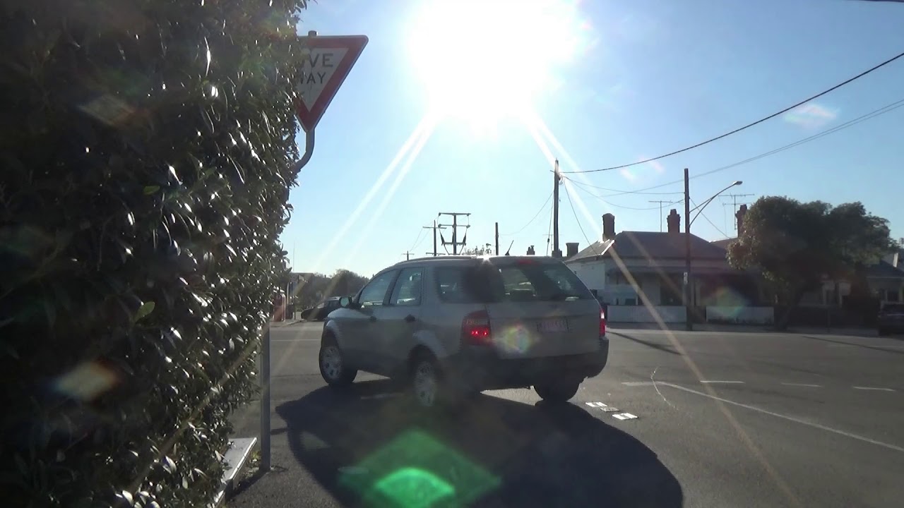 Give Way Intersection, Little Myers St Geelong VIC, Australia