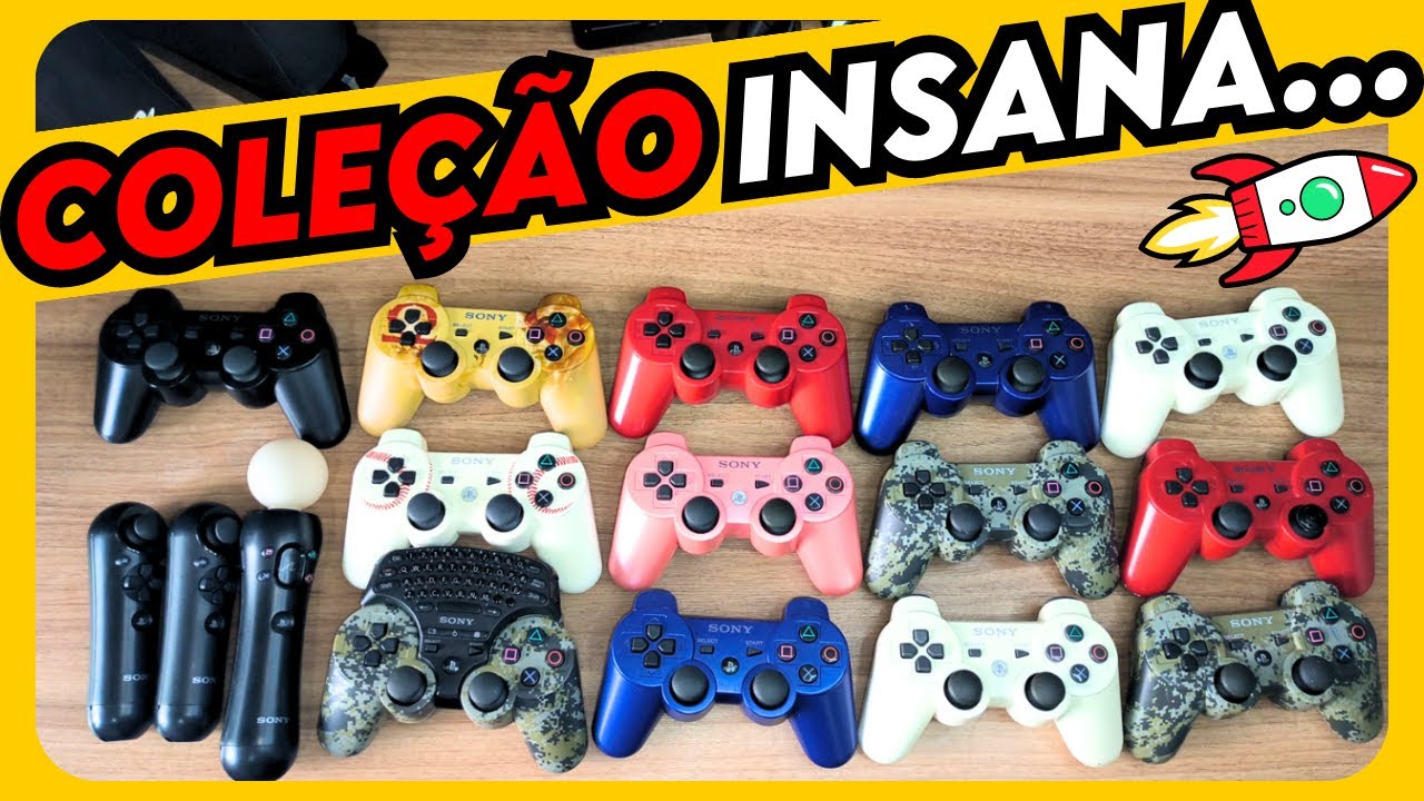 Coleção de controles de Playstation 3