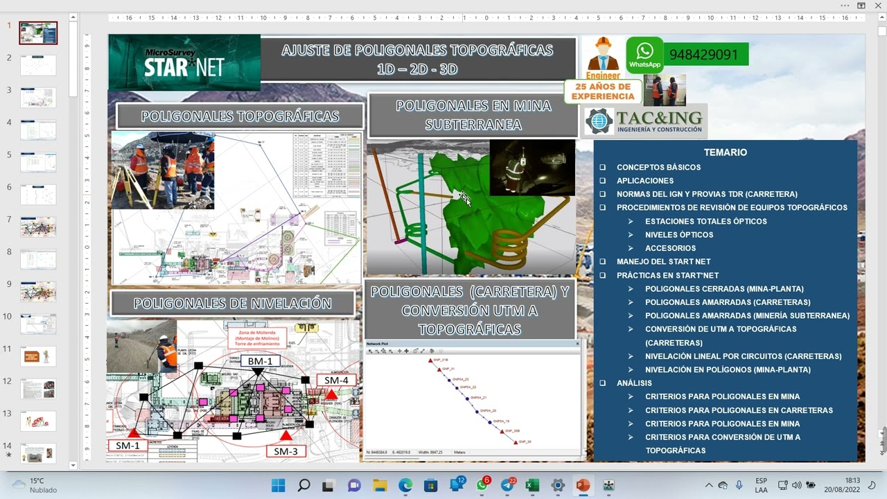 SERIE: AJUSTE DE POLIGONALES TOPOGRAFICAS 1D-2D-3D. (PARTE 1 MARATON INTENSIVO)