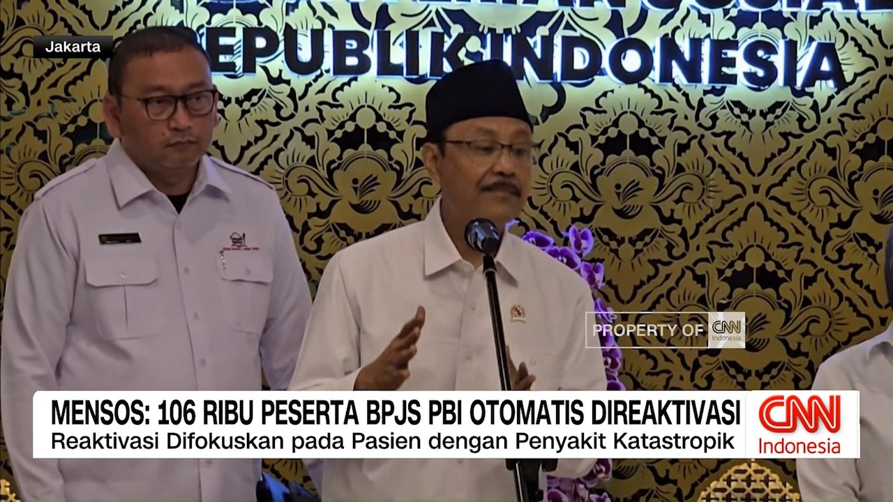 Mensos: 106 Ribu Peserta BPJS PBI Otomatis Direaktivasi