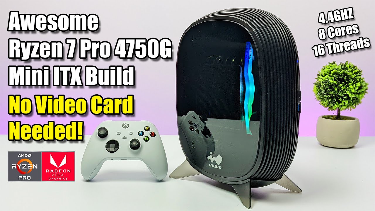Amazing Ryzen 7 Pro 4750G Mini ITX Gaming Build! No Video Card Needed👍