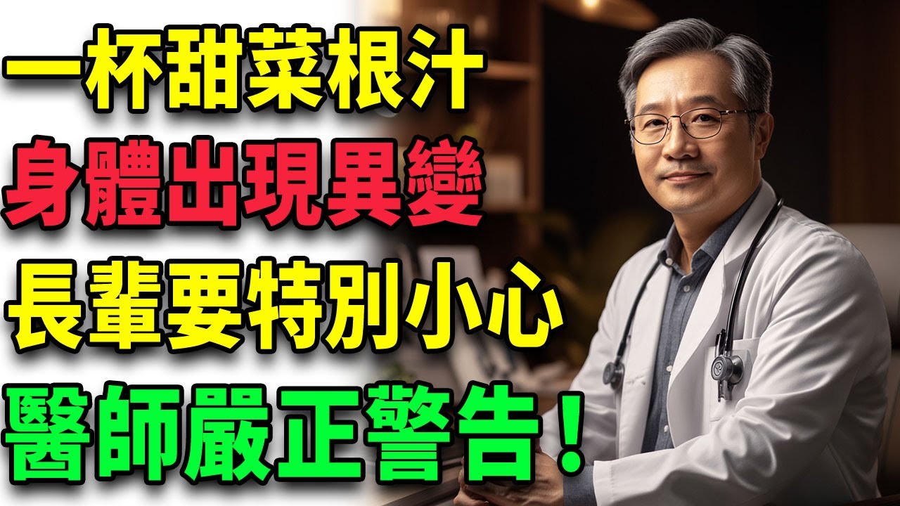 【長輩注意】每天早上一杯甜菜根汁，可能引發身體「不可逆變化」！醫師提醒不可輕忽！每天健康1分鐘