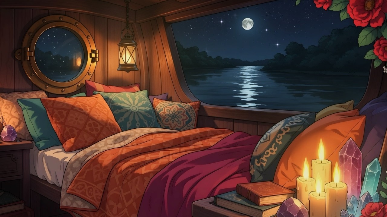 Starry Night in the Riverboat Bunk 🌌 Cozy Fantasy Lofi to Read and Relax