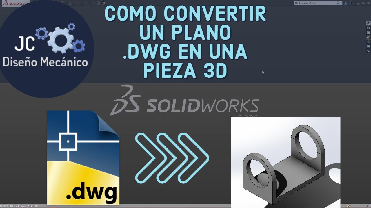COMO CONVERTIR UN PLANO DWG (#AUTOCAD) EN UNA PIEZA 3D EN #SOLIDWORKS