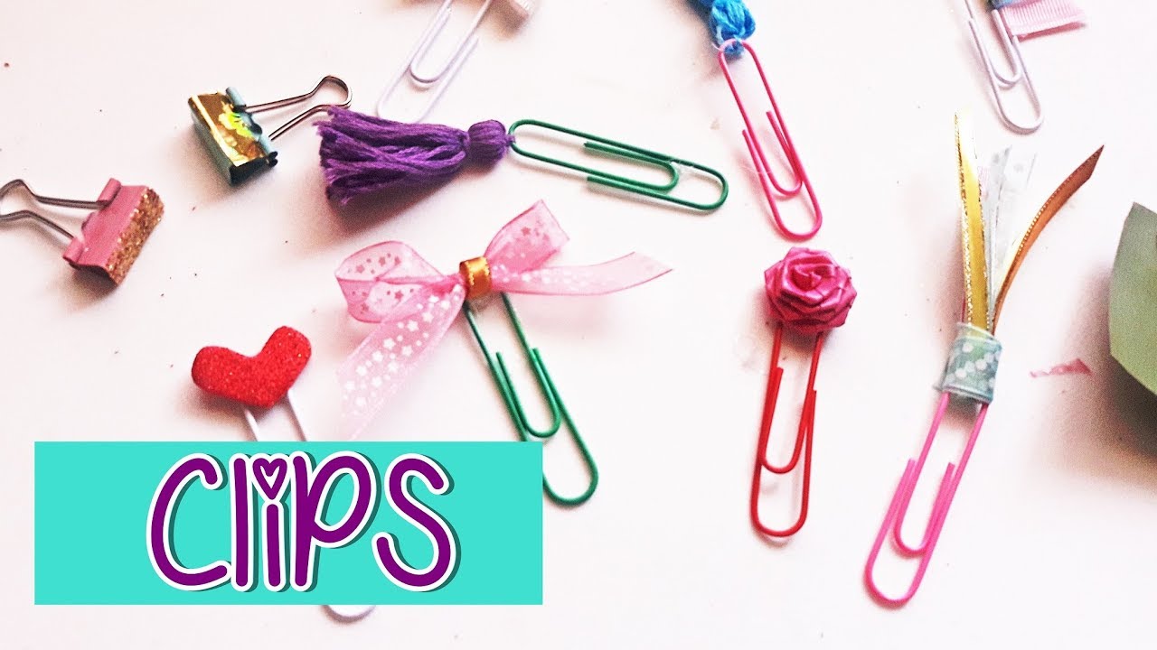 Regreso a clases / diferentes formas de decorar clips /separadores para libros