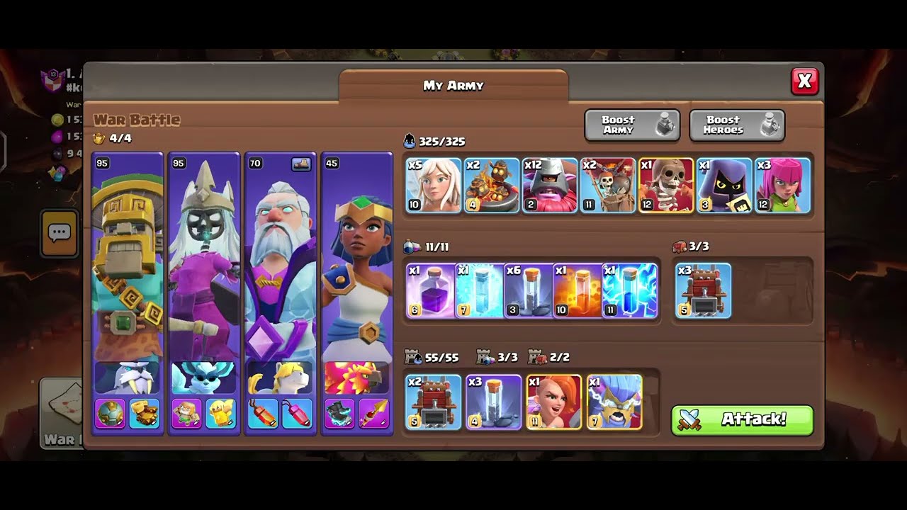 TH17 vs TH18 War Attacks with Meta Throwers Army