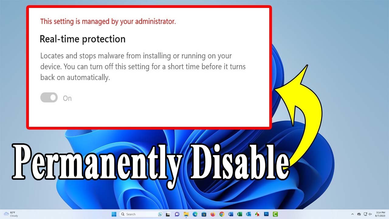 Как навсегда отключить защиту в режиме реального времени Защитника Windows в Windows 11.