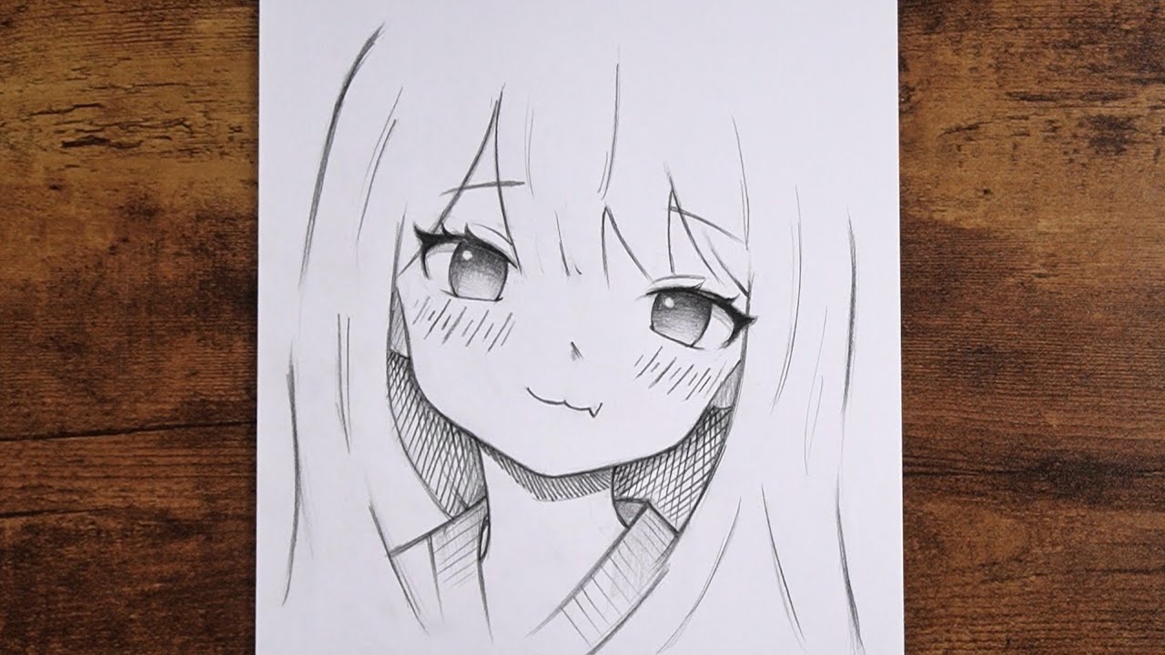 How to Draw cute Anime Girl step by step! Easy Drawing Tutorial